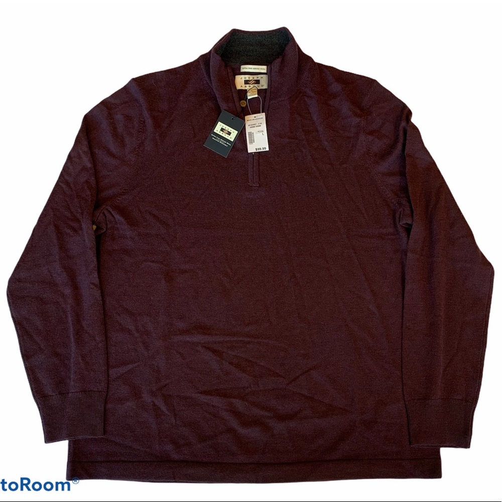 Joseph Abboud NWT 1/4 Zip Soft Merino Wool Sweater